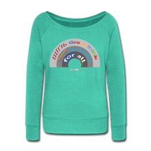 Load image into Gallery viewer, GROUPTHINK RAINBOW - Women&#39;s Wideneck Sweatshirt - teal
