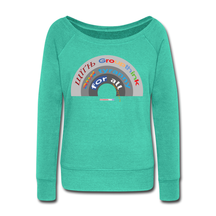 GROUPTHINK RAINBOW - Women's Wideneck Sweatshirt - teal