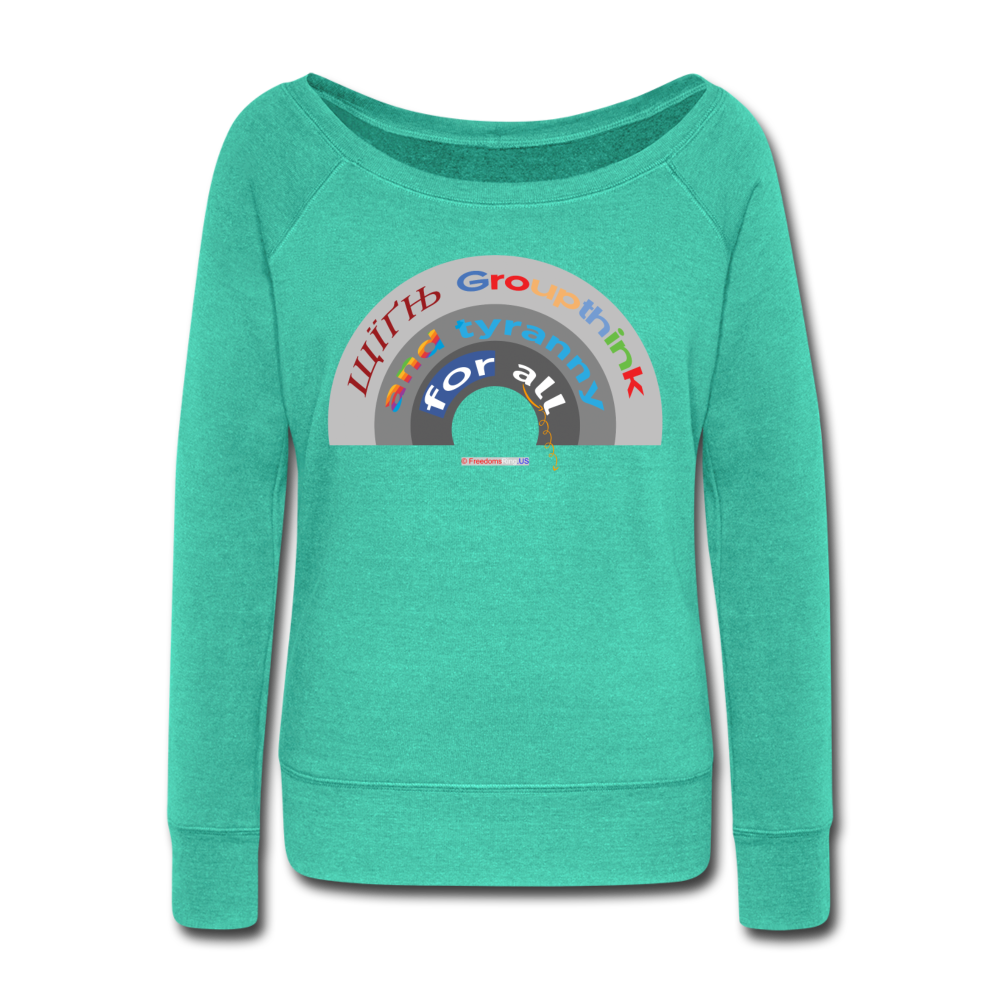 GROUPTHINK RAINBOW - Women's Wideneck Sweatshirt - teal