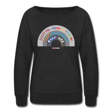 Load image into Gallery viewer, GROUPTHINK RAINBOW - Women’s Crewneck Sweatshirt - heather black
