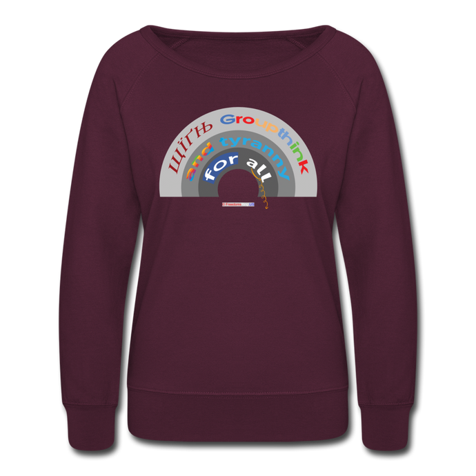 GROUPTHINK RAINBOW - Women’s Crewneck Sweatshirt - plum