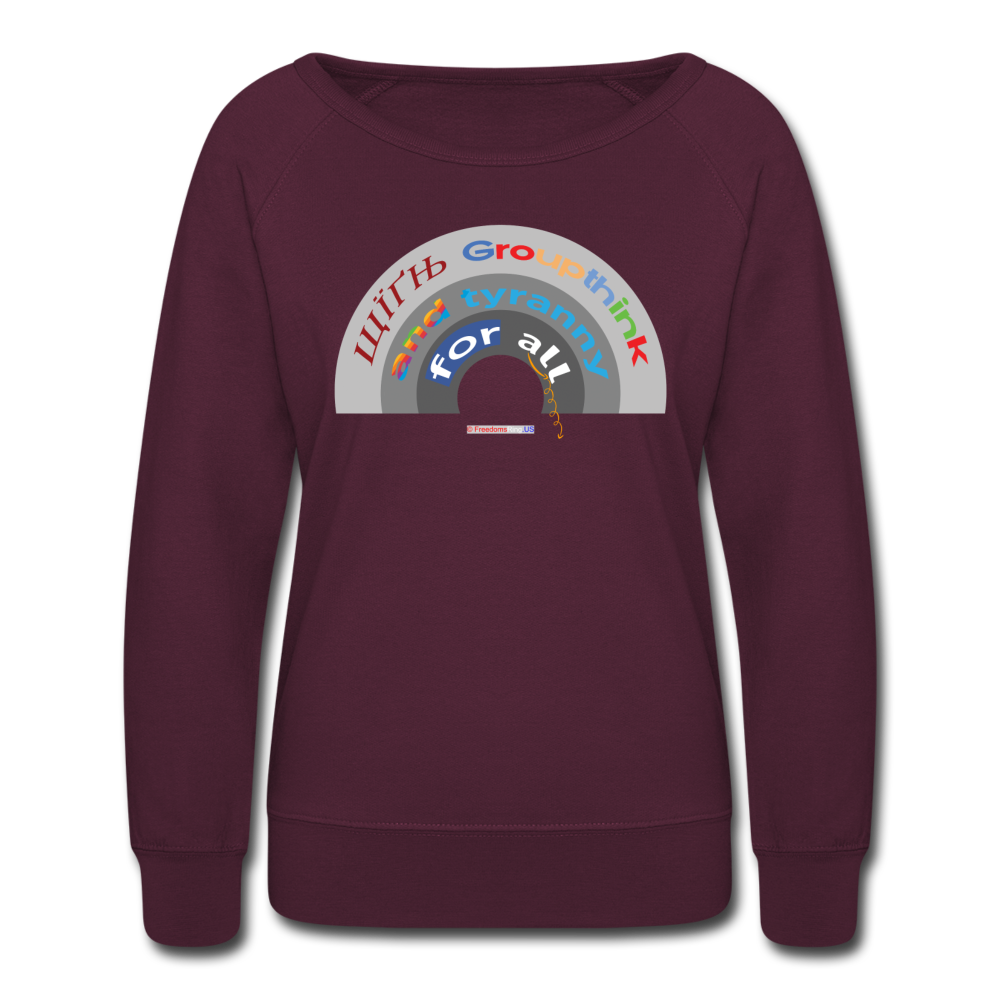 GROUPTHINK RAINBOW - Women’s Crewneck Sweatshirt - plum