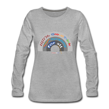 Load image into Gallery viewer, GROUPTHINK RAINBOW - Women&#39;s Premium Long Sleeve T-Shirt - heather gray
