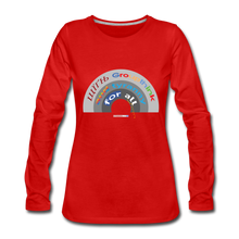 Load image into Gallery viewer, GROUPTHINK RAINBOW - Women&#39;s Premium Long Sleeve T-Shirt - red
