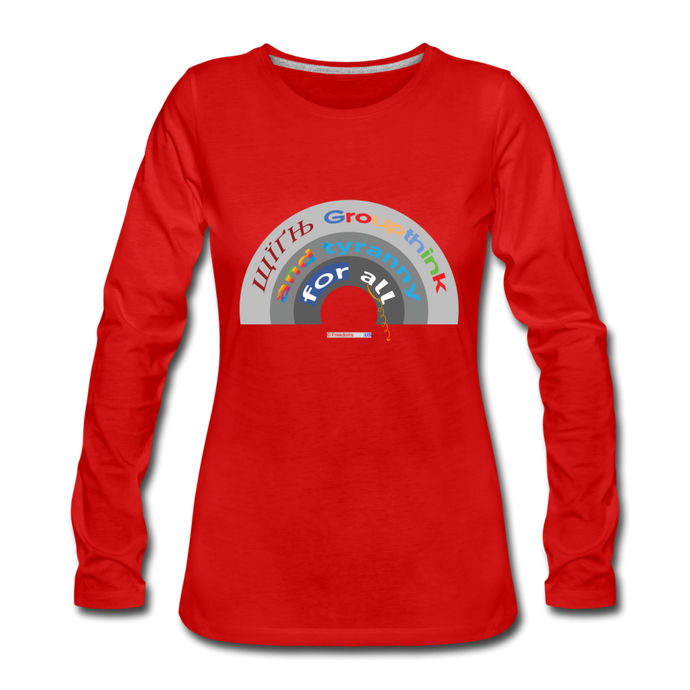 GROUPTHINK RAINBOW - Women's Premium Long Sleeve T-Shirt - red