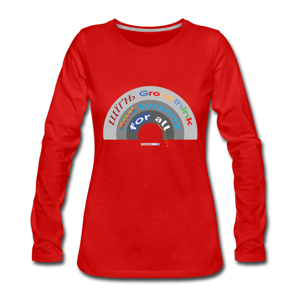 GROUPTHINK RAINBOW - Women's Premium Long Sleeve T-Shirt - red