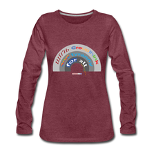 Load image into Gallery viewer, GROUPTHINK RAINBOW - Women&#39;s Premium Long Sleeve T-Shirt - heather burgundy
