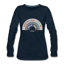 Load image into Gallery viewer, GROUPTHINK RAINBOW - Women&#39;s Premium Long Sleeve T-Shirt - deep navy
