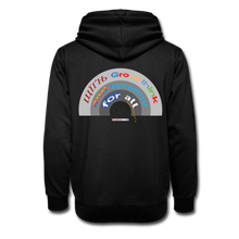 Load image into Gallery viewer, GROUPTHINK RAINBOW - Shawl Collar Hoodie - black
