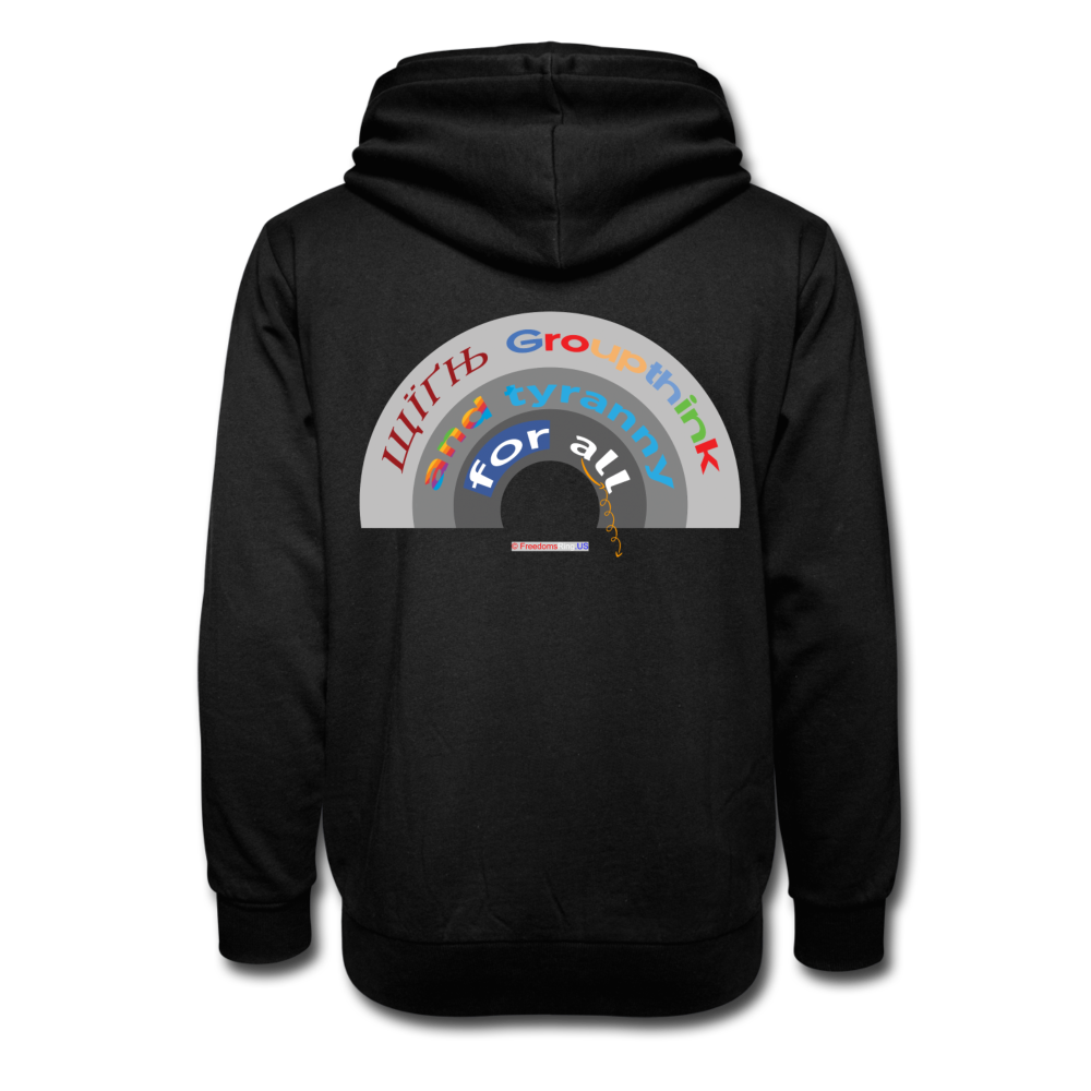 GROUPTHINK RAINBOW - Shawl Collar Hoodie - black