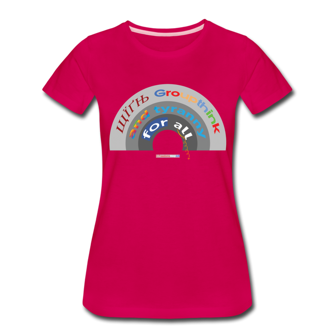 GROUPTHINK RAINBOW - Women’s Premium T-Shirt - dark pink