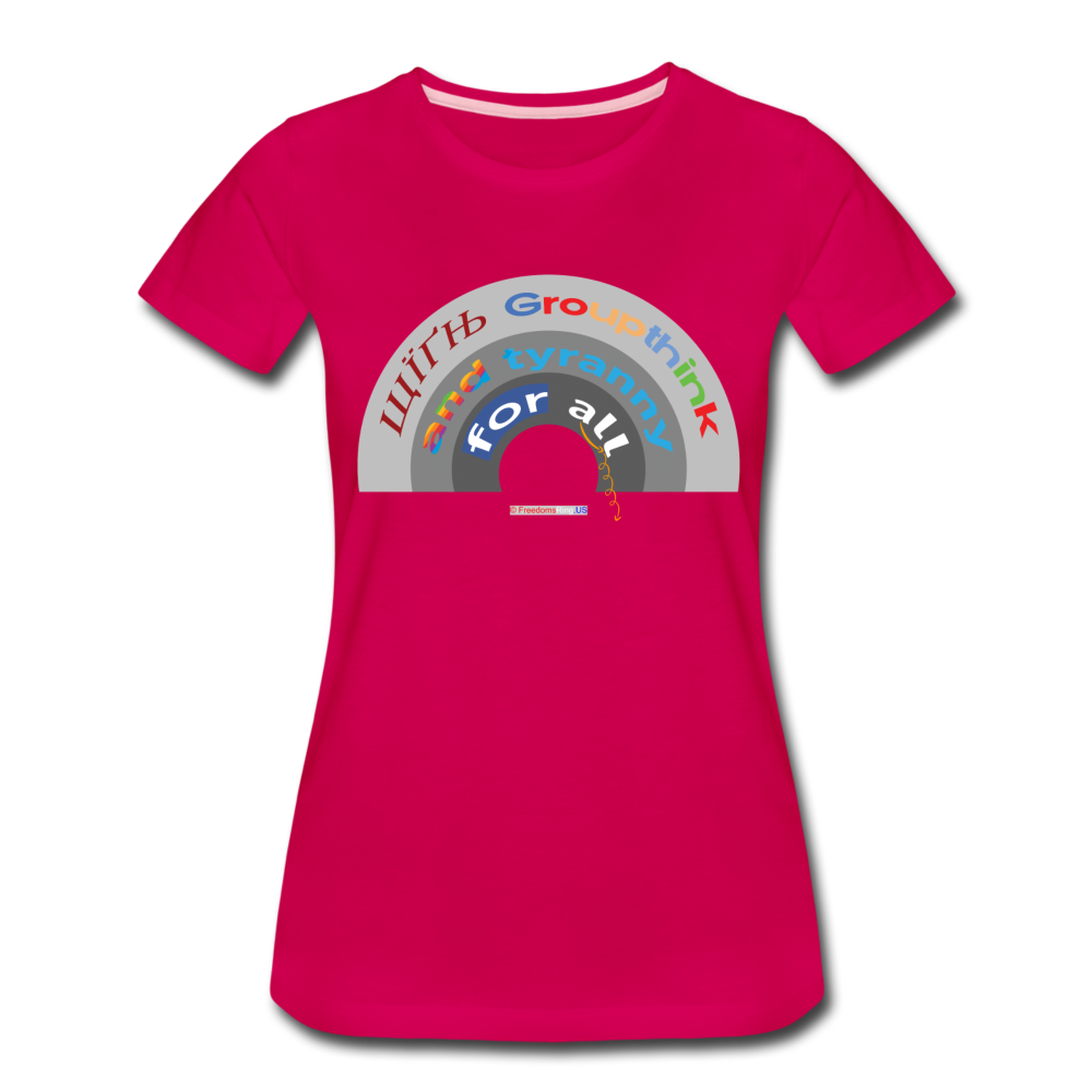 GROUPTHINK RAINBOW - Women’s Premium T-Shirt - dark pink