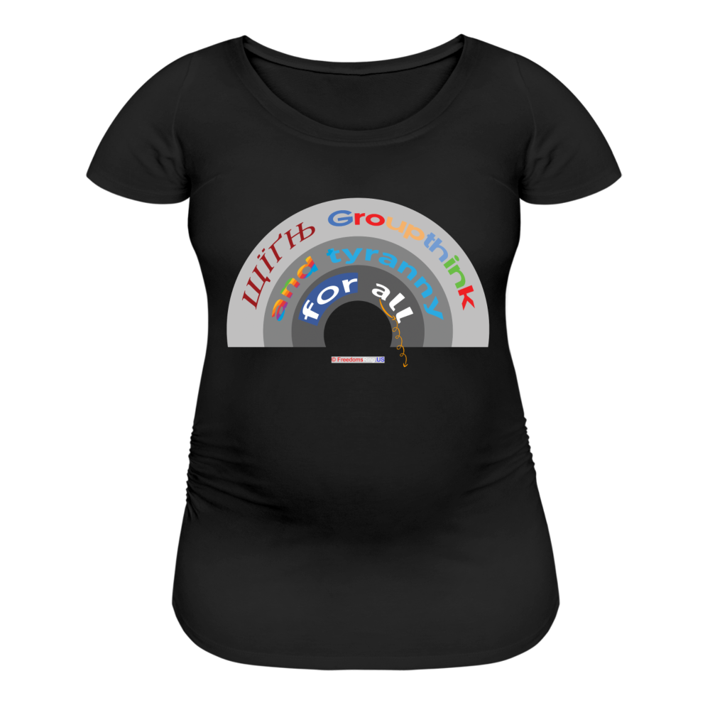 GROUPTHINK RAINBOW - Women’s Maternity T-Shirt - black