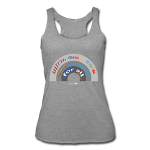 Load image into Gallery viewer, GROUPTHINK RAINBOW - Women’s Tri-Blend Racerback Tank - heather gray
