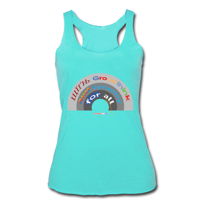 GROUPTHINK RAINBOW - Women’s Tri-Blend Racerback Tank - turquoise