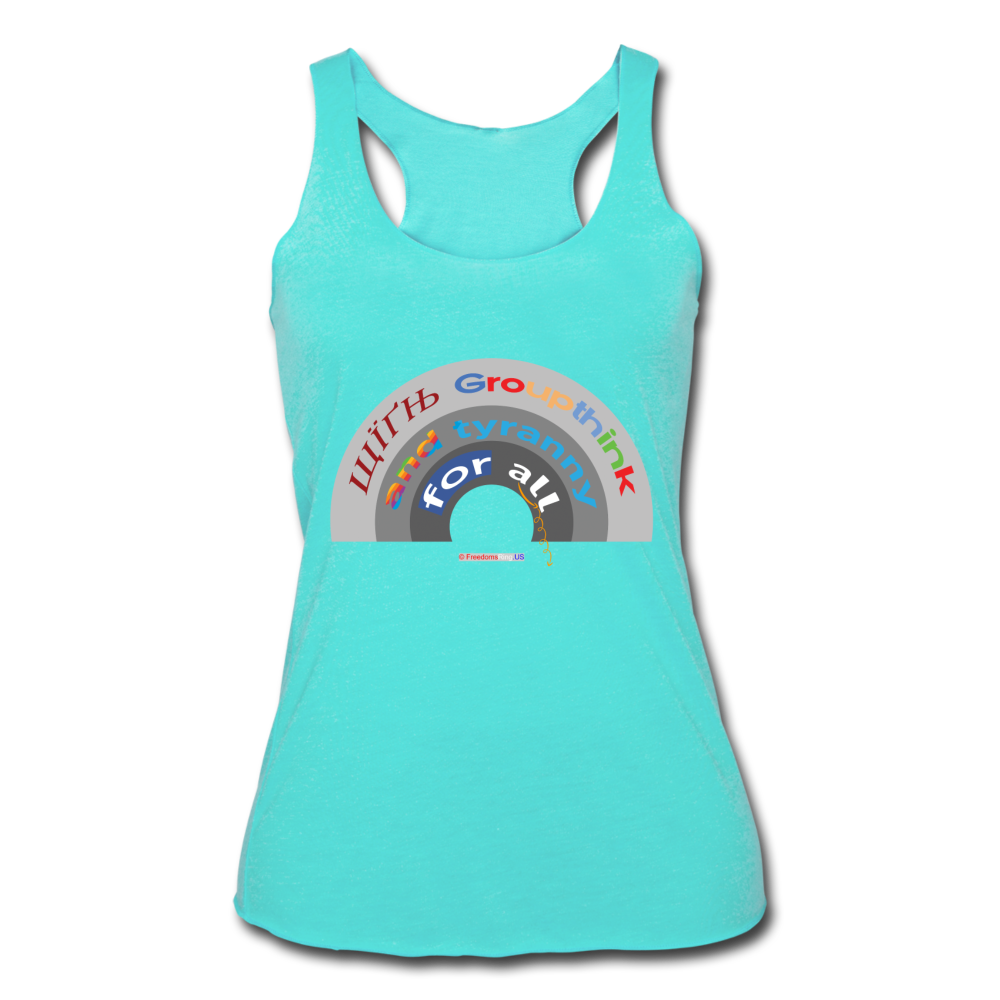 GROUPTHINK RAINBOW - Women’s Tri-Blend Racerback Tank - turquoise