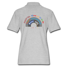 Load image into Gallery viewer, GROUPTHINK RAINBOW - Women&#39;s Pique Polo Shirt - heather gray
