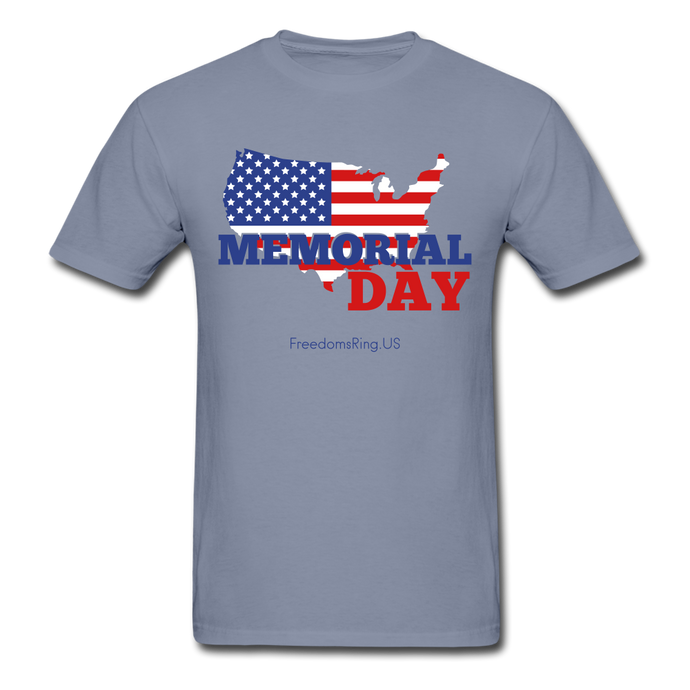 MEMORIAL DAY US FLAG - Unisex ComfortWash Garment Dyed T-Shirt - blue