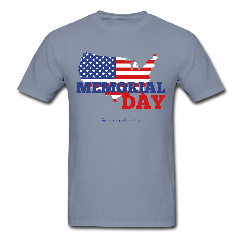 MEMORIAL DAY US FLAG - Unisex ComfortWash Garment Dyed T-Shirt - blue