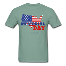 Load image into Gallery viewer, MEMORIAL DAY US FLAG - Unisex ComfortWash Garment Dyed T-Shirt - seafoam green
