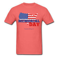 Load image into Gallery viewer, MEMORIAL DAY US FLAG - Unisex ComfortWash Garment Dyed T-Shirt - coral
