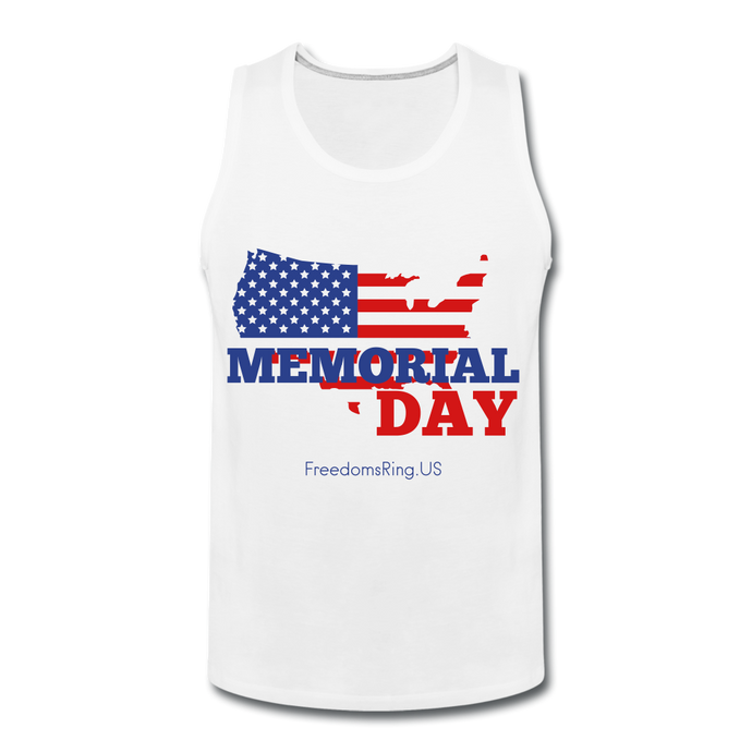 MEMORIAL DAY US FLAG - Men’s Premium Tank - white