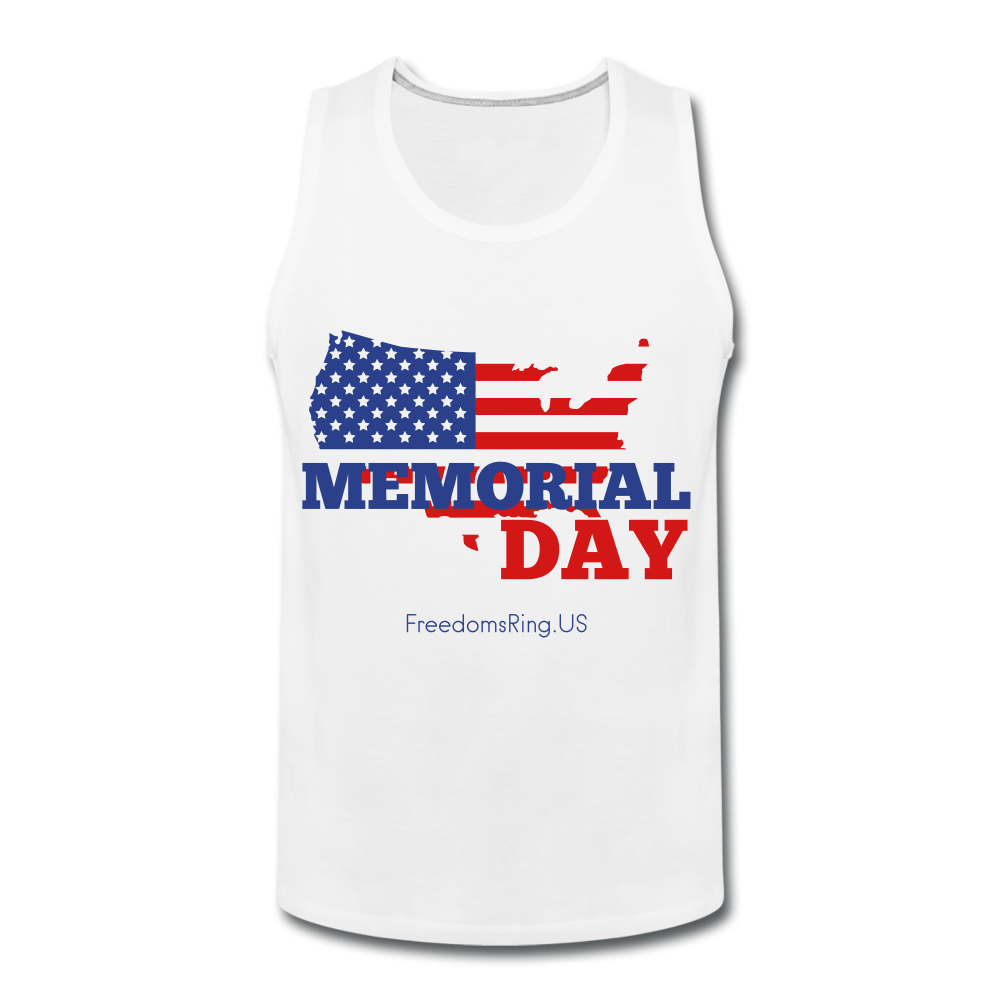 MEMORIAL DAY US FLAG - Men’s Premium Tank - white