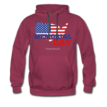 Load image into Gallery viewer, MEMORIAL DAY US FLAG - Men’s Premium Hoodie - burgundy
