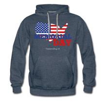 Load image into Gallery viewer, MEMORIAL DAY US FLAG - Men’s Premium Hoodie - heather denim
