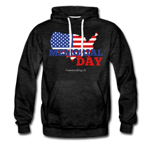 Load image into Gallery viewer, MEMORIAL DAY US FLAG - Men’s Premium Hoodie - charcoal gray
