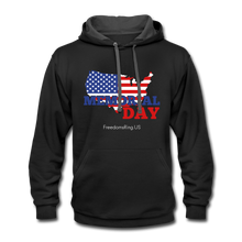 Load image into Gallery viewer, MEMORIAL DAY US FLAG - Contrast Hoodie - black/asphalt
