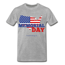 Load image into Gallery viewer, MEMORIAL DAY US FLAG - Men&#39;s Premium T-Shirt - heather gray
