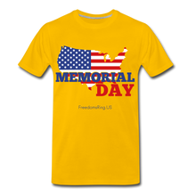 Load image into Gallery viewer, MEMORIAL DAY US FLAG - Men&#39;s Premium T-Shirt - sun yellow
