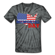 Load image into Gallery viewer, MEMORIAL DAY US FLAG - Unisex Tie Dye T-Shirt - spider black
