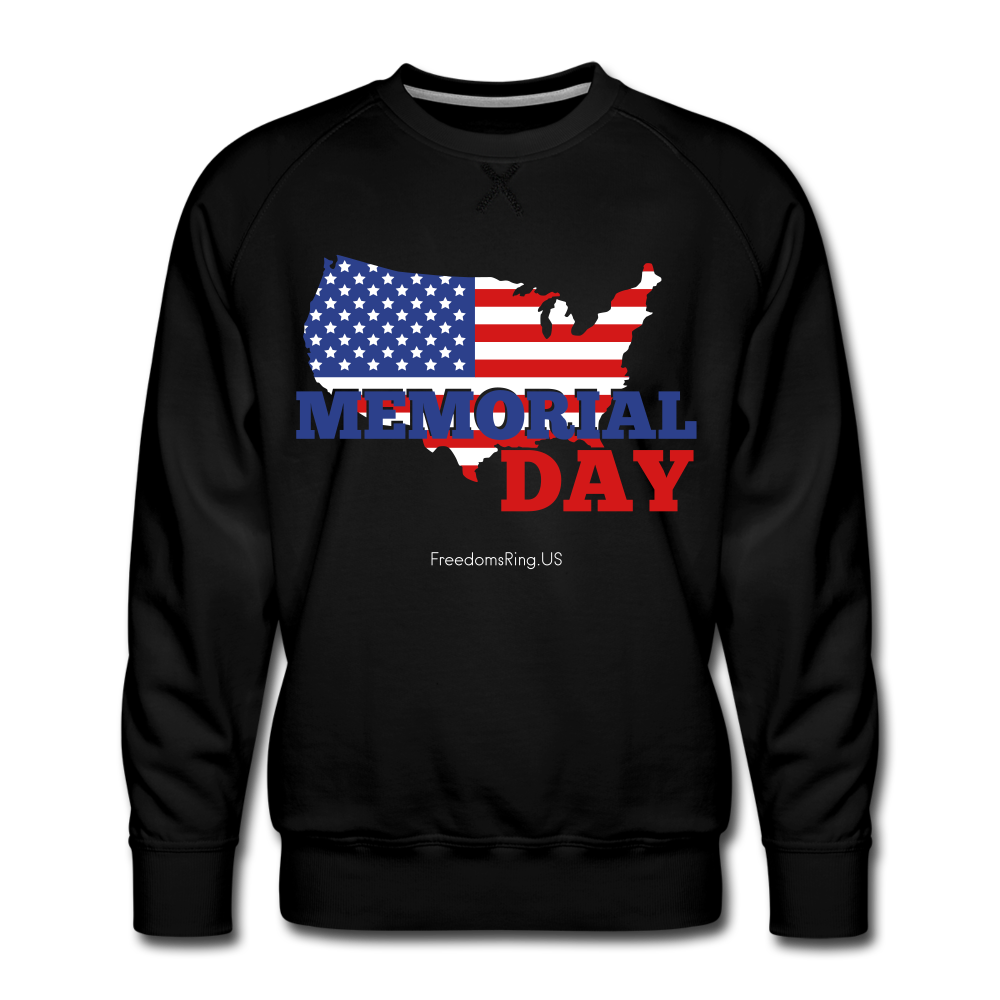 MEMORIAL DAY US FLAG - Men’s Premium Sweatshirt - black