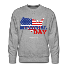 Load image into Gallery viewer, MEMORIAL DAY US FLAG - Men’s Premium Sweatshirt - heather gray
