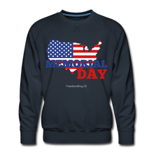 Load image into Gallery viewer, MEMORIAL DAY US FLAG - Men’s Premium Sweatshirt - navy
