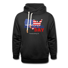 Load image into Gallery viewer, MEMORIAL DAY US FLAG - Shawl Collar Hoodie - black
