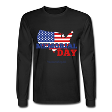 Load image into Gallery viewer, MEMORIAL DAY US FLAG - Men&#39;s Long Sleeve T-Shirt - black
