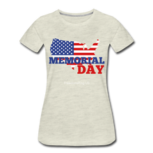 Load image into Gallery viewer, MEMORIAL DAY US FLAG - Women’s Premium T-Shirt - heather oatmeal
