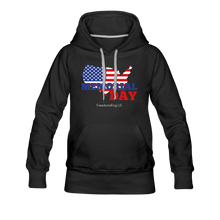 Load image into Gallery viewer, MEMORIAL DAY US FLAG - Women’s Premium Hoodie - black
