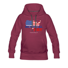 Load image into Gallery viewer, MEMORIAL DAY US FLAG - Women’s Premium Hoodie - burgundy
