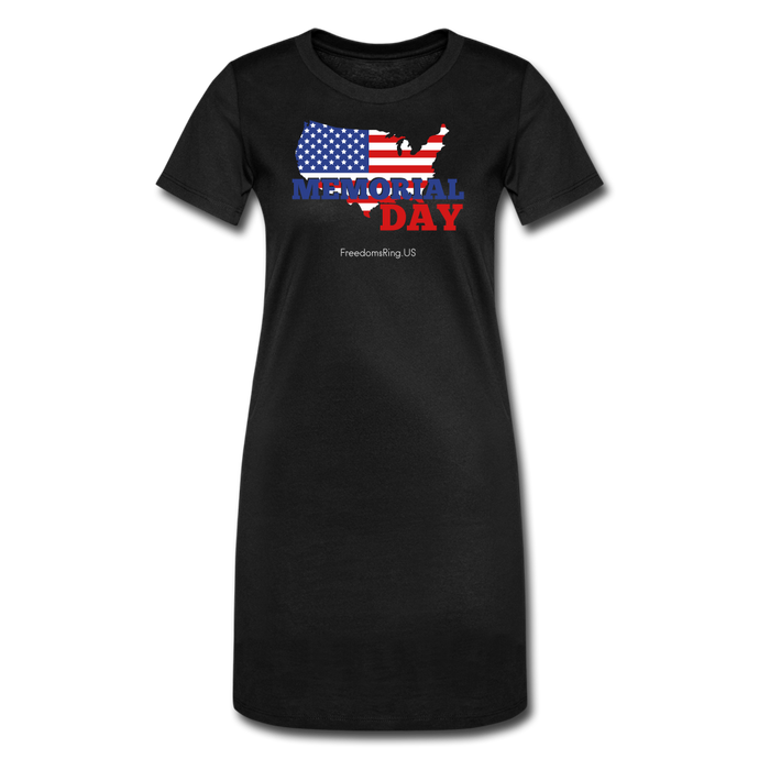 MEMORIAL DAY US FLAG - Women's T-Shirt Dress - black