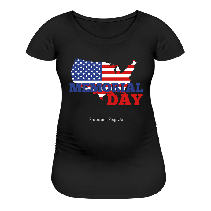 MEMORIAL DAY US FLAG - Women’s Maternity T-Shirt - black