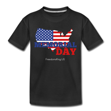 Load image into Gallery viewer, MEMORIAL DAY US FLAG - Toddler Premium T-Shirt - black
