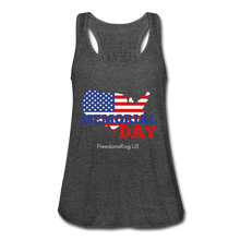 Load image into Gallery viewer, MEMORIAL DAY US FLAG - Women&#39;s Flowy Tank Top by Bella - deep heather
