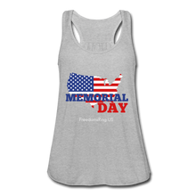 Load image into Gallery viewer, MEMORIAL DAY US FLAG - Women&#39;s Flowy Tank Top by Bella - heather gray
