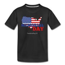 Load image into Gallery viewer, MEMORIAL DAY US FLAG - Kids&#39; Premium T-Shirt - black
