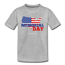 Load image into Gallery viewer, MEMORIAL DAY US FLAG - Kids&#39; Premium T-Shirt - heather gray
