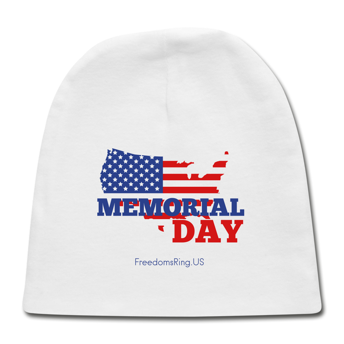 MEMORIAL DAY US FLAG - Baby Cap - white